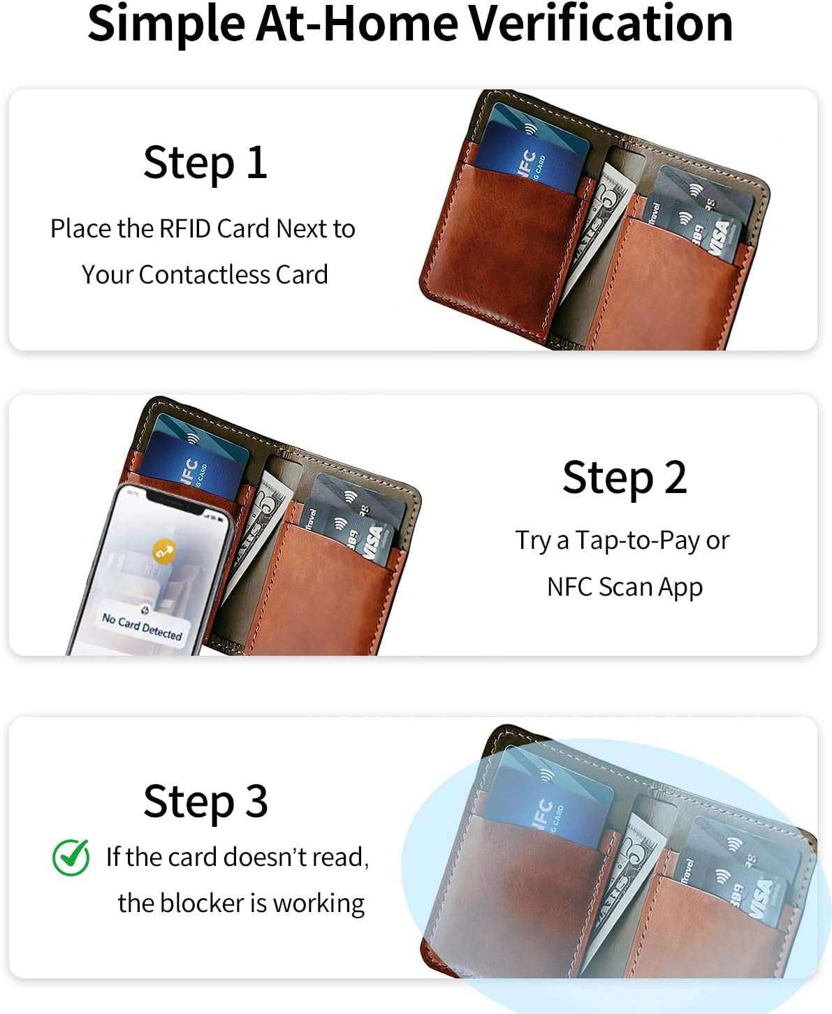 6 Pack RFID Blocking Card Entire Wallet Protection, Contactless NFC Bank Debit Credit Card Protector for Men&Women, Anti-Theft Slim Design ID Passport Card Guard Blocker, Travel Security